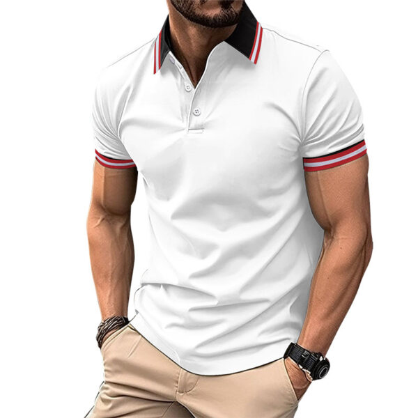 Rib Lapel Design Versatile T-shirt – Image 6