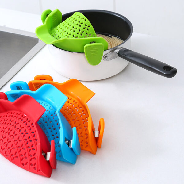 Kitchen Gadgets Silicone Pot Side Drain Stopper – Image 3