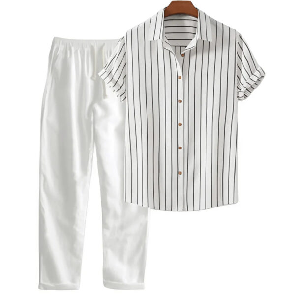 Printed Loose Short Sleeve Shirt Trousers Suit Men's Casual Suit – Image 4