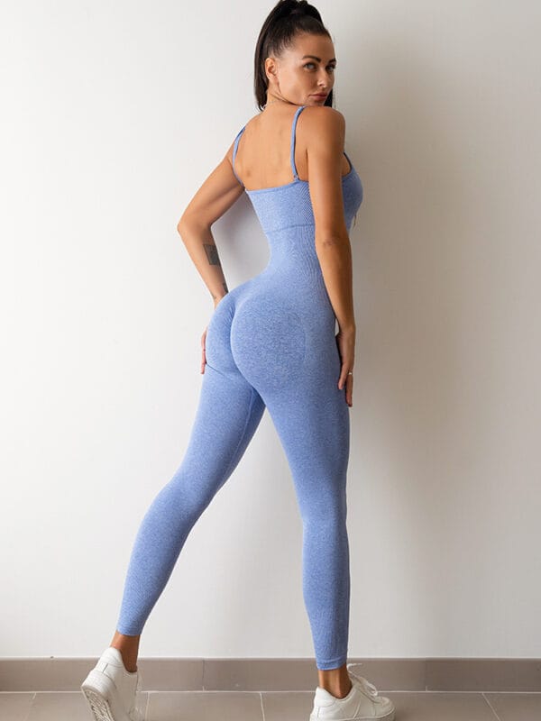 Womens Sexy Unitard One Piece Jumpsuit Spaghetti Strap Tummy Control Rompers Sleeveless Bodysuits Outfits – Image 9