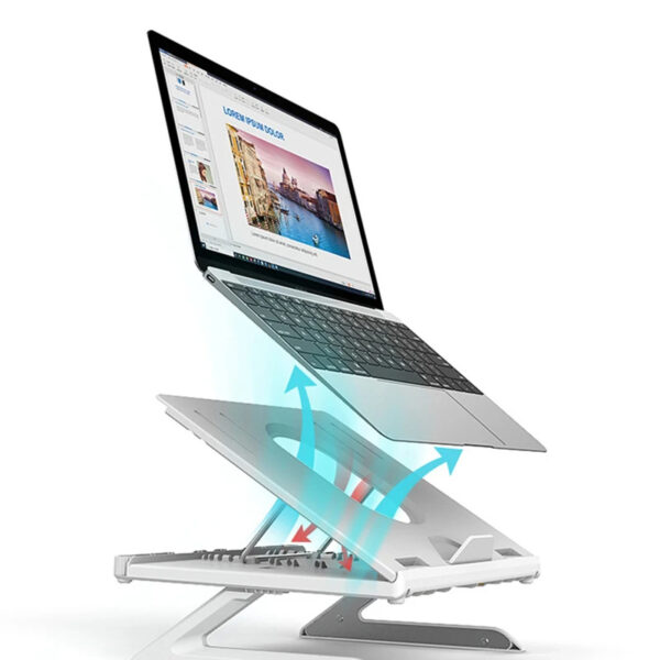 New Laptop Stand Multifunctional Folding Lift Portable Laptop Stand Monitor Increase Rack Aluminum Alloy Base – Image 4